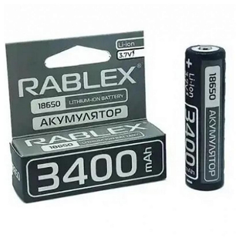 Акумулятор Rablex 18650 Li-Ion 3400mAh (без захисту)