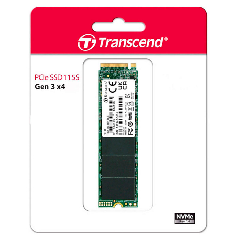 SSD диск Transcend MTE115S 1TB M.2 2280 Gen3x4 TLC (TS1TMTE115S)