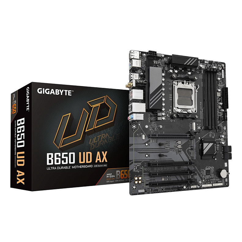 Материнська плата GIGABYTE B650 UD AX sAM5 B650 4xDDR5 M.2 HDMI DP ATX