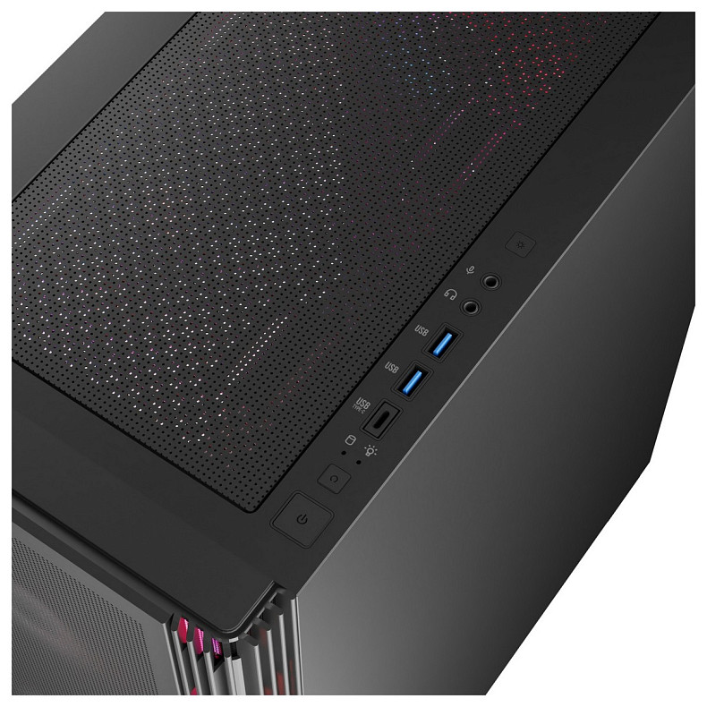 Корпус Modecom MISTRAL ARGB FLOW MIDI USB 3.0x2+TYPE-C BLACK без БП ATX