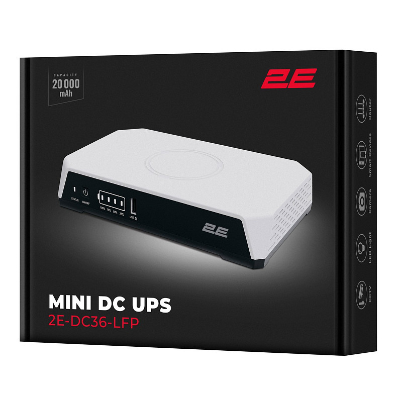 ДБЖ для роутерів 2E Mini DC 36Вт, LFP