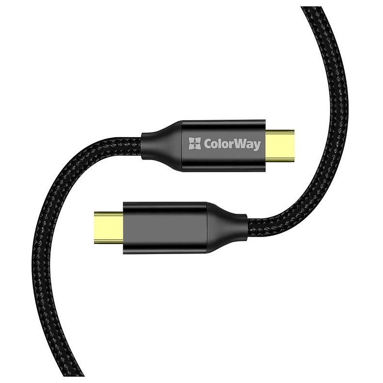 Кабель ColorWay USB Type-C + USB Type-C (M/M), 5.0 А, 1 м, Black (CW-CBPDCC062-BK)