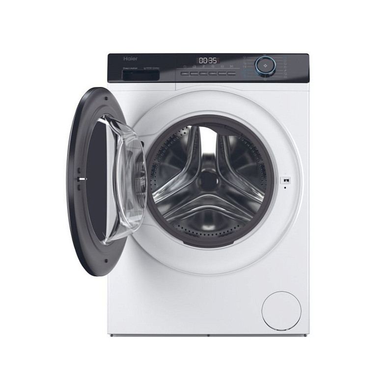 Пральна машина Haier фронтальна, 7кг, 1200, A+++, 44см, дисплей, пара, інвертор, люк чорний, прямий