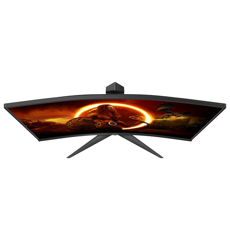 Монітор 27" AOC C27G2Z3/BK, VA, 280Гц, 0,5ms, вигнутий, HDMIx2, DP, HAS, чорний з червоним