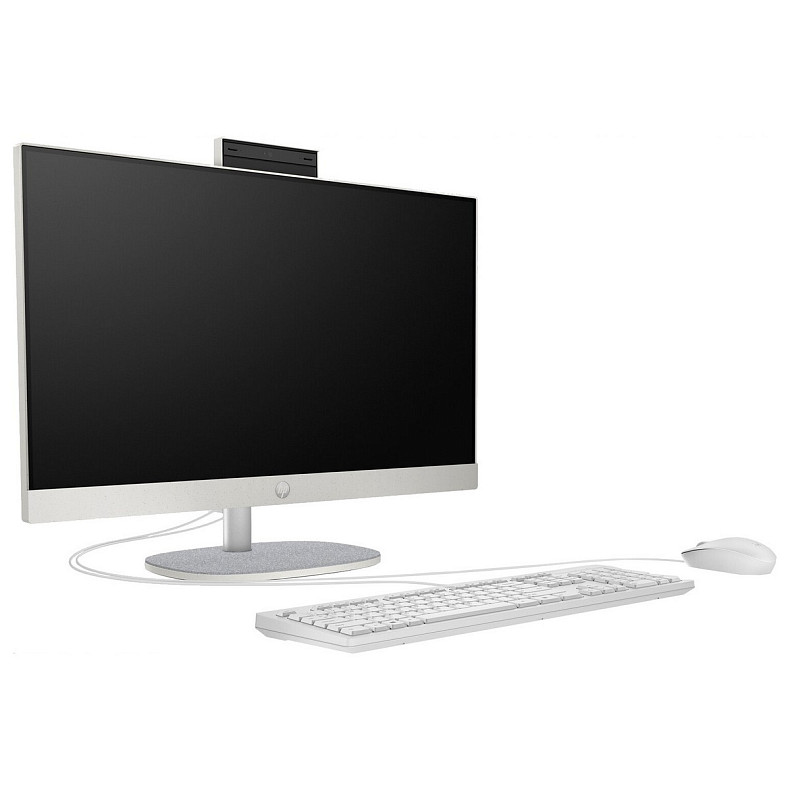 Моноблок 23.8" HP 24-cr1002ua AiO Ultra7-155U, 16Gb, SSD512Gb, WiFi, Cam, K&M, DOS, Shell White