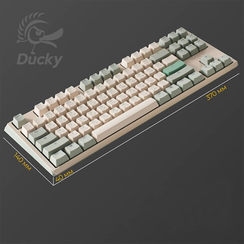 Клавиатура Ducky One 3 TKL Cherry MX Speed silver Matcha Cream UA