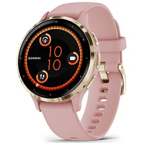 Спортивные часы GARMIN Venu 3s Soft Gold Stainless Steel Bezel with Dust Rose Case and Silicone Band