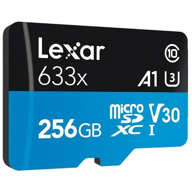 Карта памяти LEXAR MICRO SDXC 256GB UHS-I W/ADAPTER (LSDMI256BB633A)