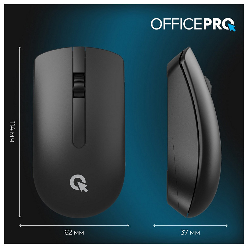 Мышь OfficePro M175B Silent Click Wireless Black