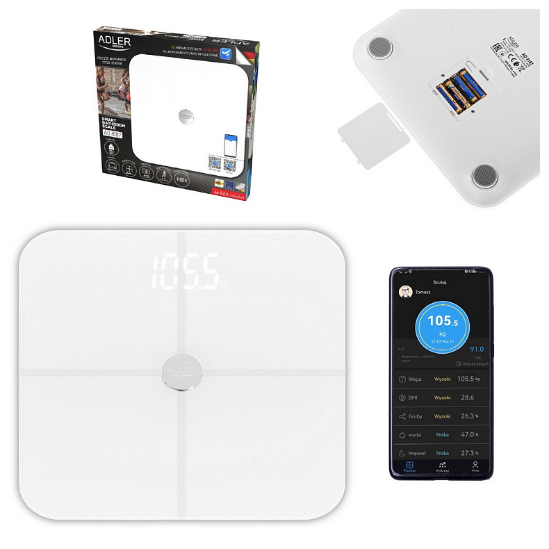 Весы напольные Adler AD 8187 white
