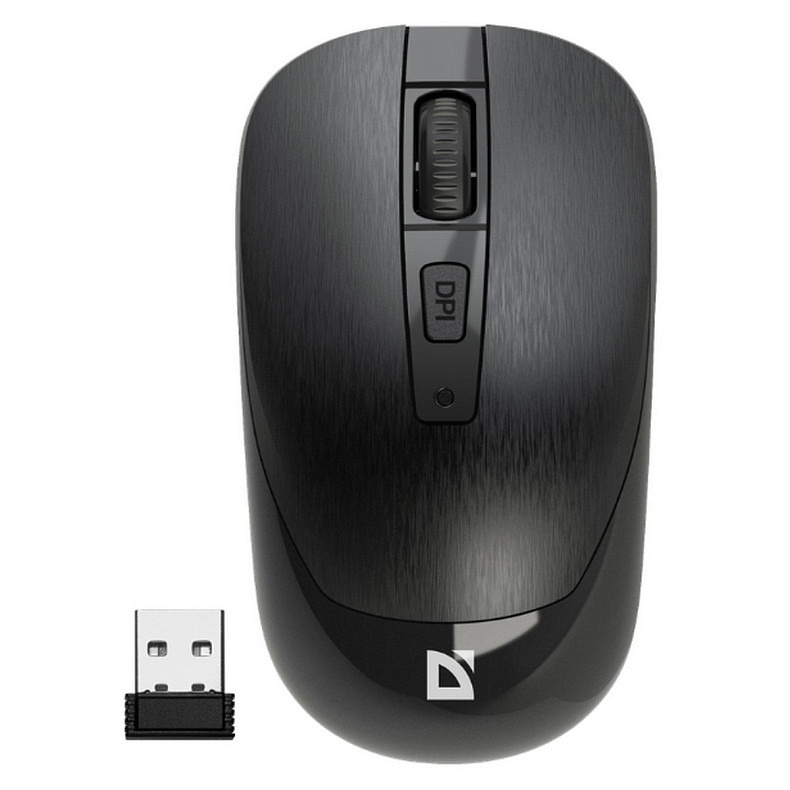 Миша DEFENDER (52995) Wave MM-995, 4D, 800-1600dpi, BLACK, wireless, silent