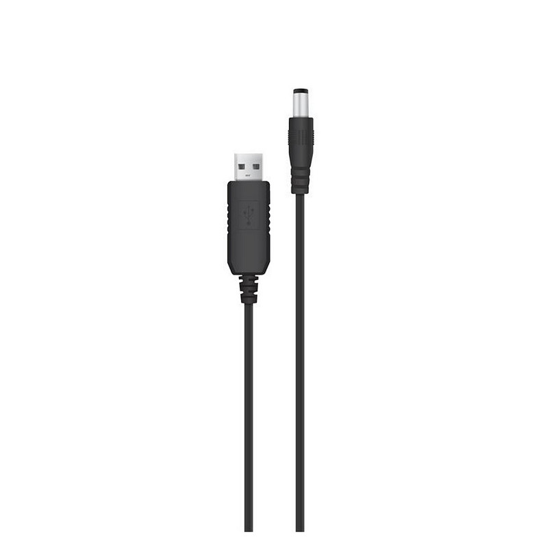 Кабель живлення ACCLAB USB to DC, 5,5х2,5 мм, 5V, 1,5A, 1 м Black (1283126552823)