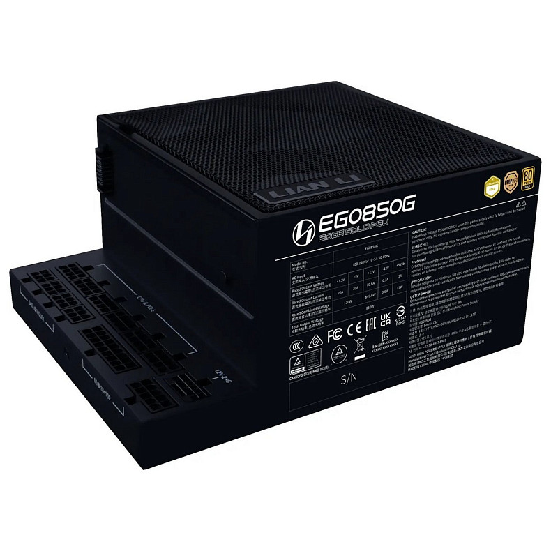Блок питания Lian Li EDGE850 80 Plus Gold Black EU Cord (G9P.EG0850G.B000.EU)