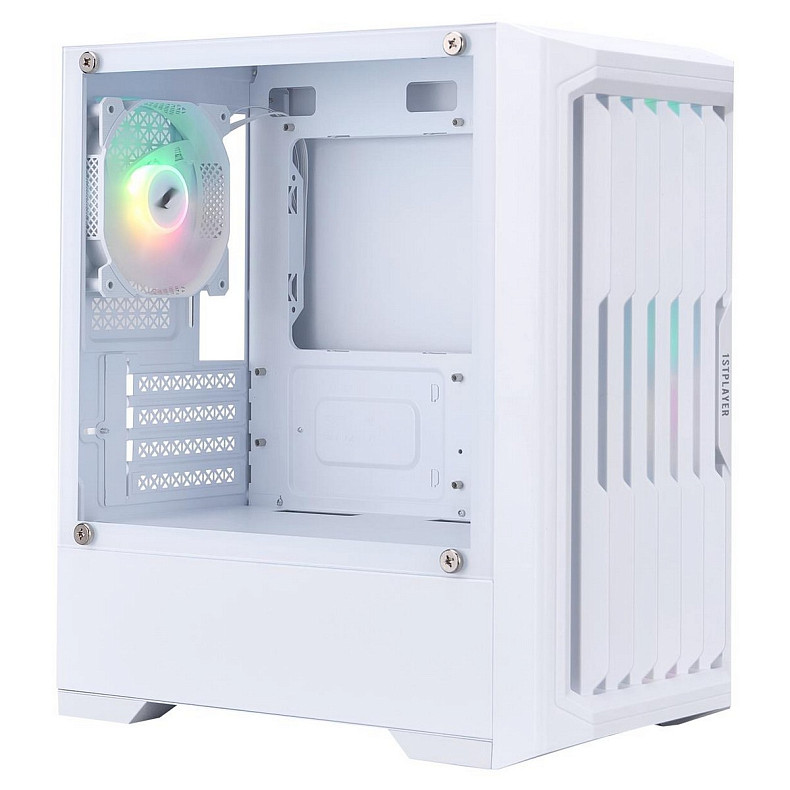 Корпус 1stPlayer H2-WH-4F7-W White без БП