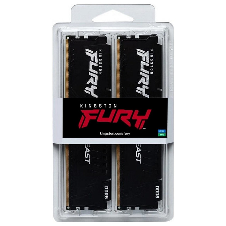 ОЗП Kingston DDR5 16GB KIT (8GBx2) 5200 FURY Beast