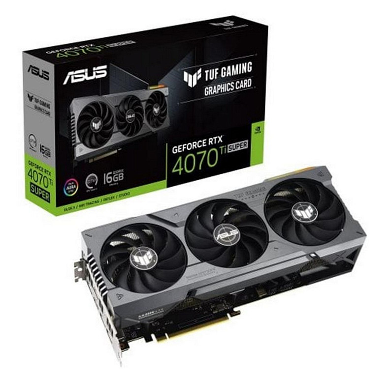 Відеокарта GF RTX 4070 Ti Super 16GB GDDR6X TUF Gaming Asus (TUF-RTX4070TIS-16G-GAMING)