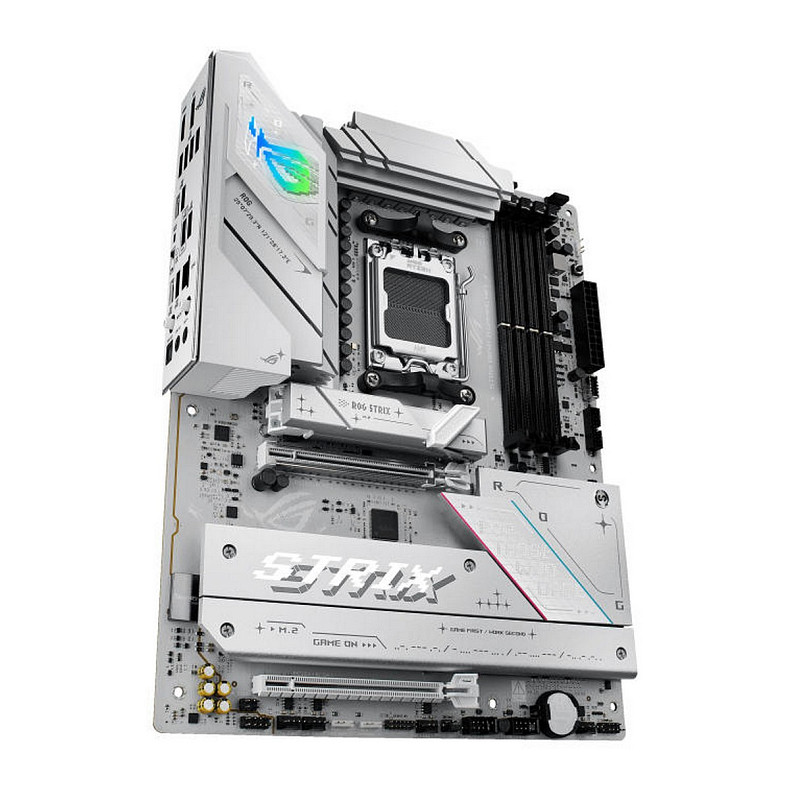 Материнcька плата ASUS ROG STRIX B850-A GAMING sAM5 B850 4xDDR5 M.2 HDMI DP Wi-Fi BT ATX білий