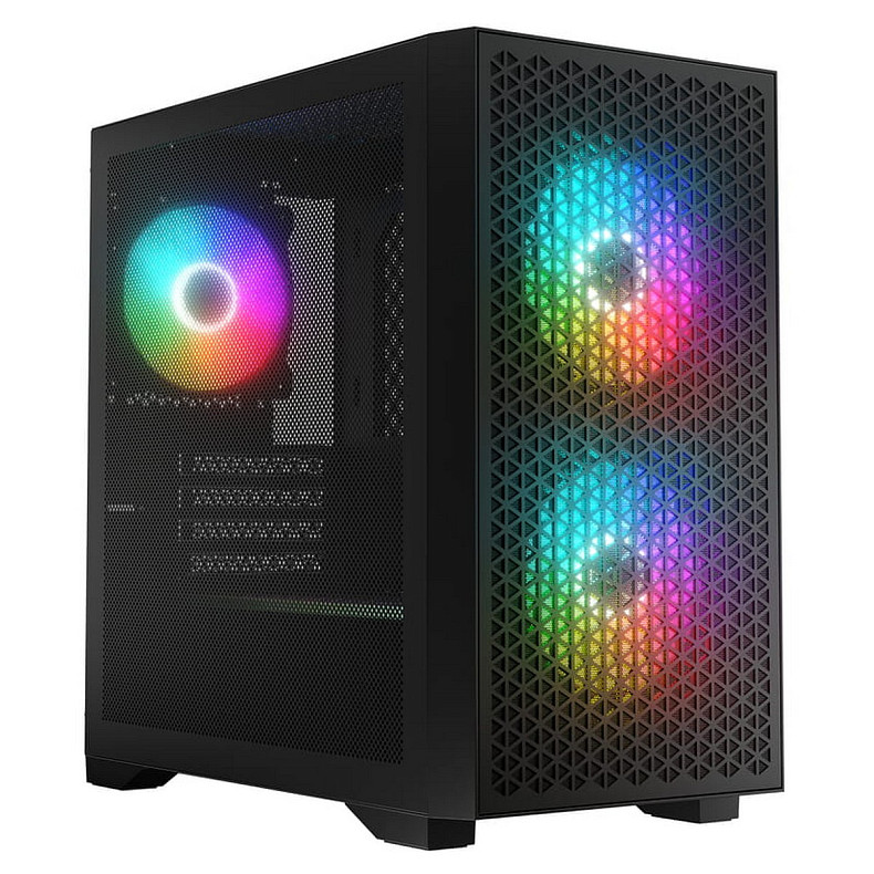 Корпус LogicConcept dart pro argb mini black mesh fans 3x120mm без БЖ mATX