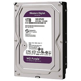 Жесткий диск HDD SATA 1.0TB WD Purple 5400rpm 64MB (WD10PURZ)