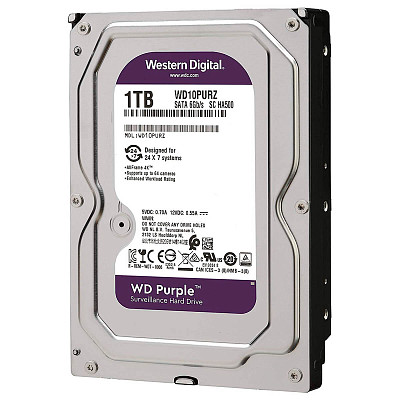 Жорсткий диск WD 1.0TB Purple 5400rpm 64MB (WD10PURZ)