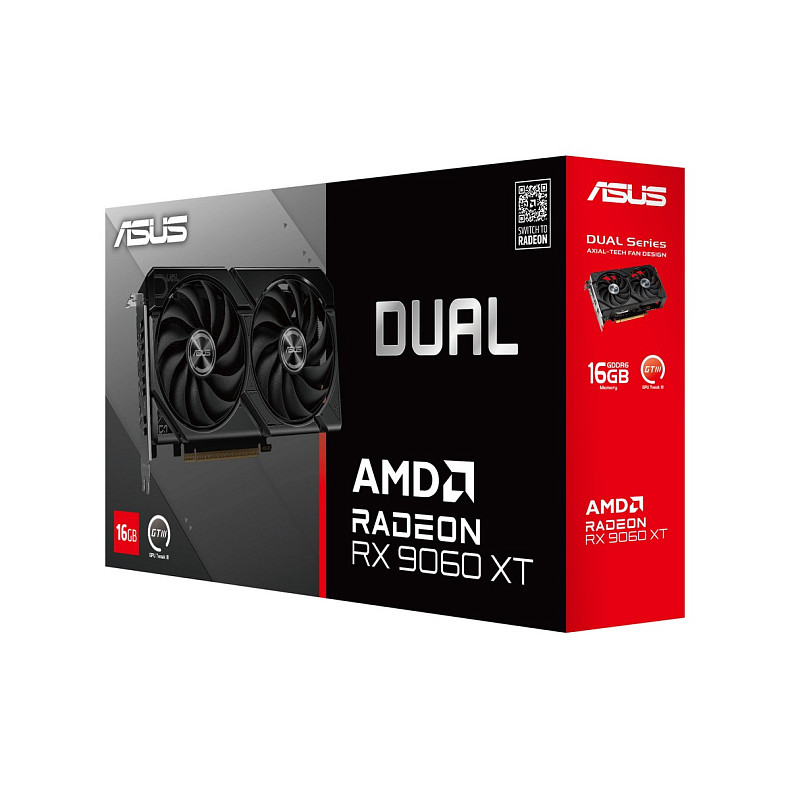 Вiдеокарта ASUS Radeon RX 9060 XT 16GB GDDR6 OC DUAL-RX9060XT-16G