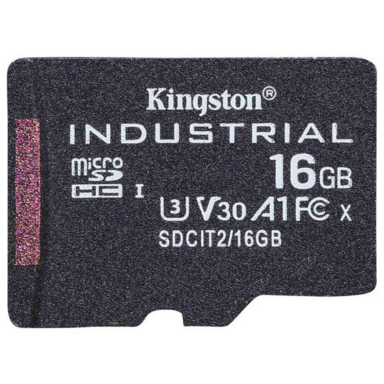 Карта памяти MicroSDHC 16GB UHS-I/U3 Class 10 Kingston Industrial (SDCIT2/16GBSP)