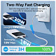 УМБ Vention 10000mAh 22.5W 3A PD,Micro-USB,USB-C,2xUSB-A,Built-in USB-C+Lightning Cables White