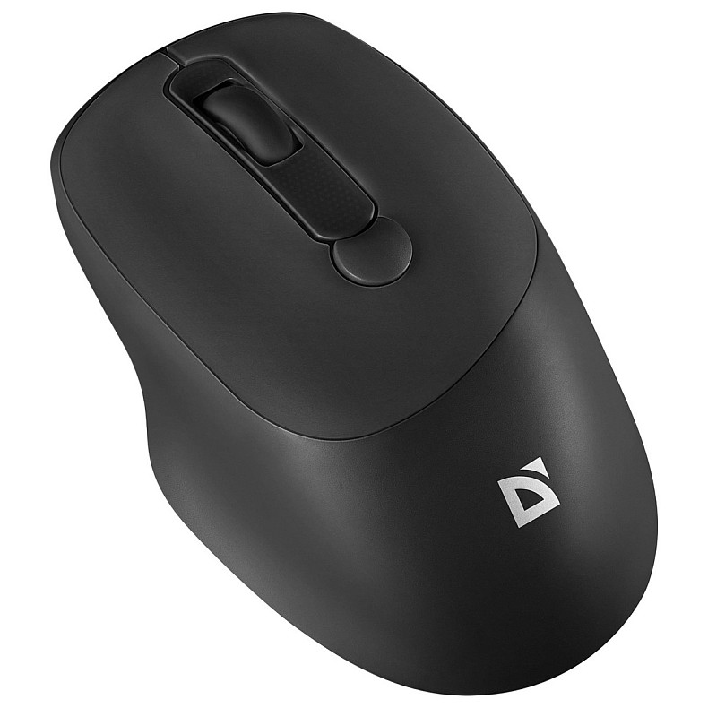 Мишка Defender Feam MM-296, бездротова, 4кн. до 1600 dpi, безшумна, чорна