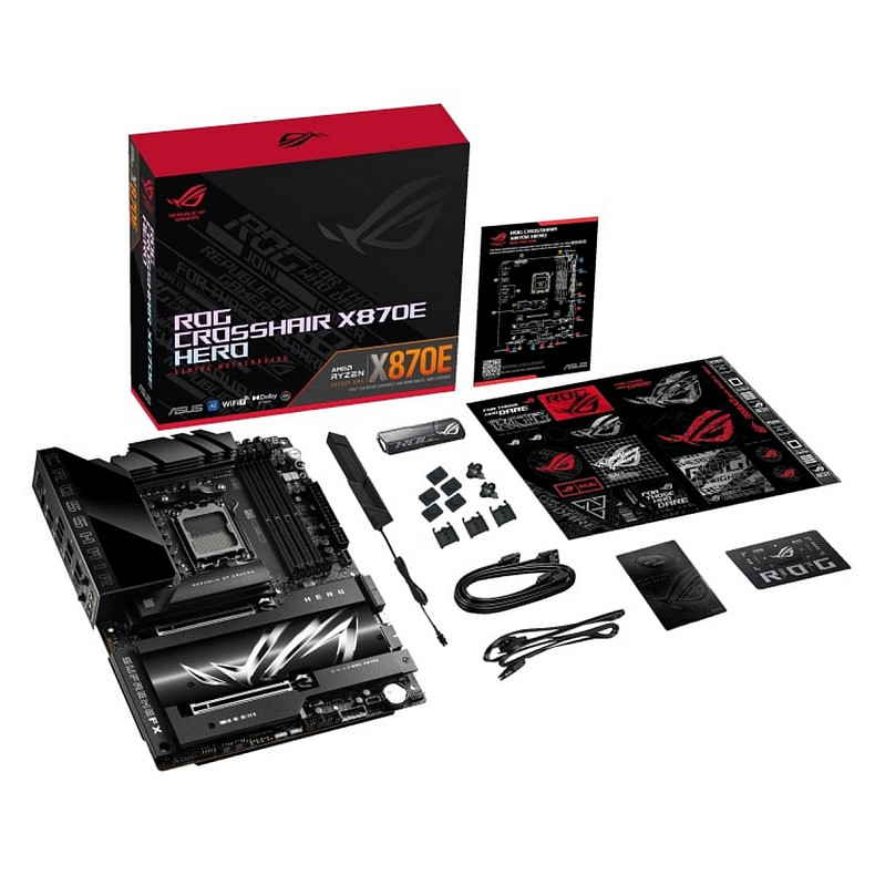 Материнская плата ASUS ROG CROSSHAIR X870E HERO sAM5 X870E 4xDDR5 M.2 HDMI WiFi BT ATX