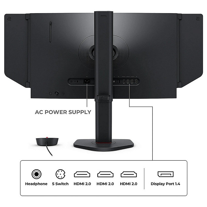Монітор BenQ 24.1" ZOWIE XL2566X+, 400Гц, HDMI 2.0 x3, DP 1.4, DyAc 2, HAS, Pivot