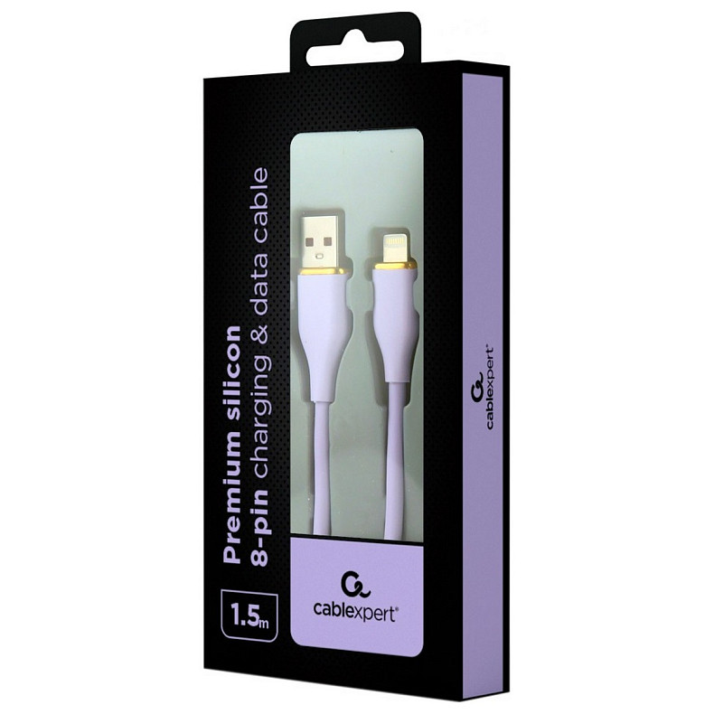 Кабель Cablexpert USB - Lightning (M/M), 2.1A, 1.5м, Purple (CC-USB2S-AM8PM-1.5M-P)