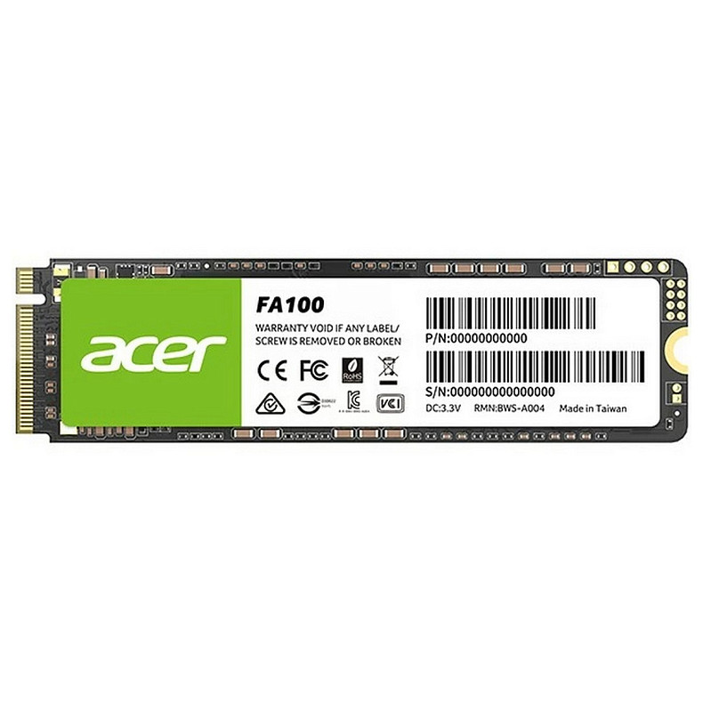 SSD накопитель Acer 256Gb FA100 M.2 2280 NVMe 1.4 PCIe Gen 3x4 3D NAND