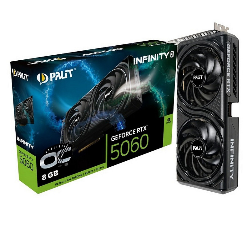 Видеокарта Palit GeForce RTX 5060 8GB GDDR7 Infinity 2 OC (NE75060V19P1-GB2063L)