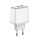 Сетевое зарядное устройство ColorWay Power Delivery Port PPS USB (Type-C PD + Type-C PD) (40W) White
