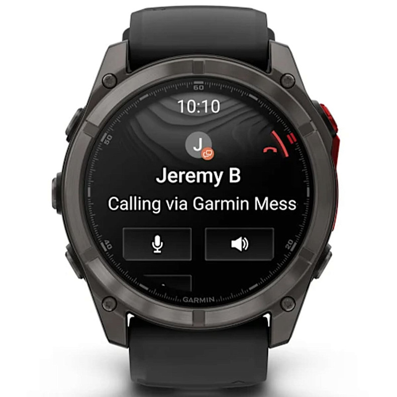 Спортивний годинник GARMIN Fenix ??8 Pro 51 mm MicroLED Sapphire Carbon Gray DLC Titanium with Black/Pebble Gray Silicone Band (010-03380-00)