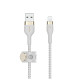 Кабель Belkin USB-A > Lightning, 1м, плетений, силіконовий, з ремінцем на м