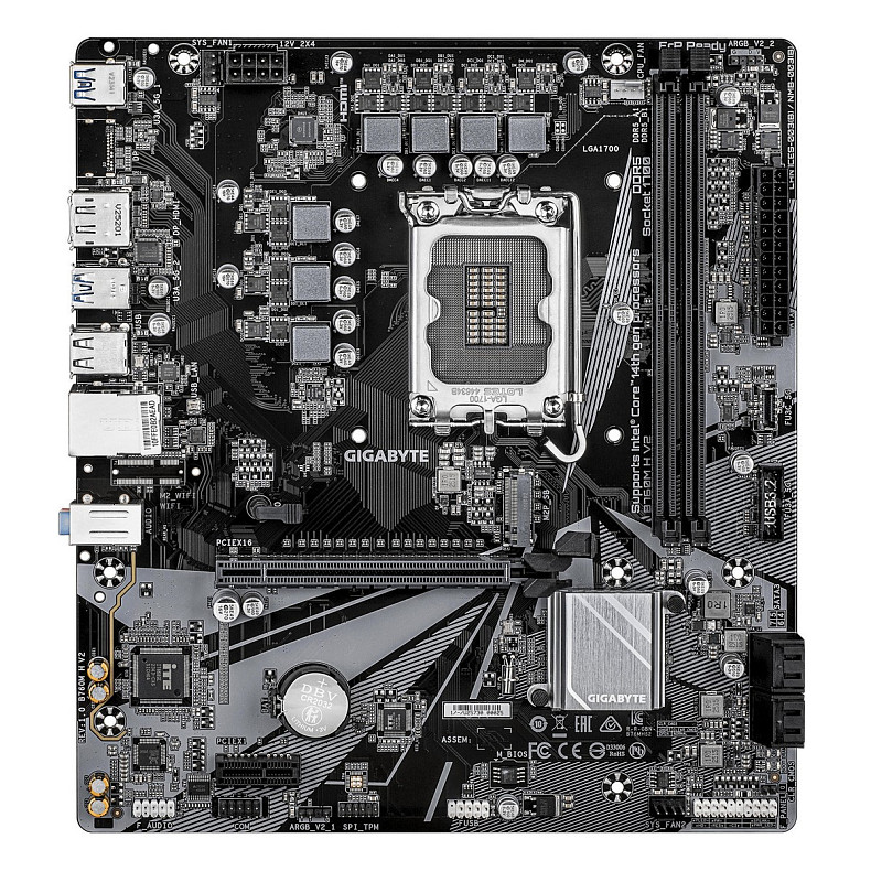 Материнська плата GIGABYTE B760M H V2 s1700 B760 2xDDR5 M.2 HDMI DP mATX
