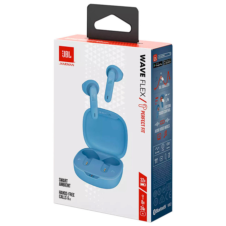 Навушники JBL Wave Flex Blue (JBLWFLEXBLU)