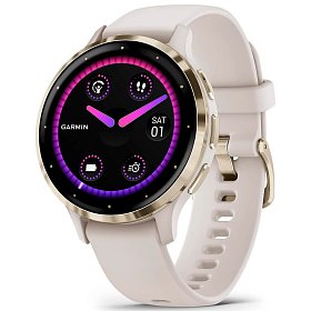Спортивные часы GARMIN Venu 3s Soft Gold Stainless Steel Bezel with Ivory Case and Silicone Band