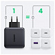 Зарядний пристрій 3xUSB 100W (3xType-C+USB QC4+) Tech Fast GAN Charger чорний CD226 Ugreen