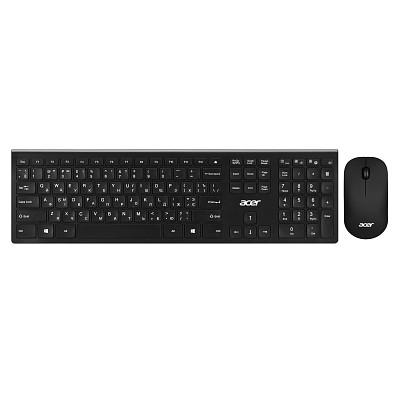 Комплект клавиатуры и мыши Acer OKR030, WL, EN/UKR/RU, черный