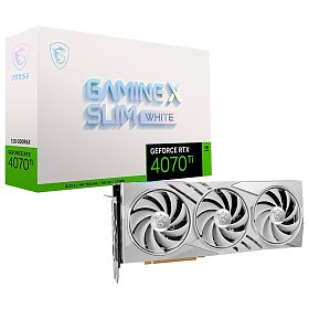 Видеокарта MSI GeForce RTX 4070 Ti 12GB GDDR6X GAMING X SLIM WHITE (912-V513-442)