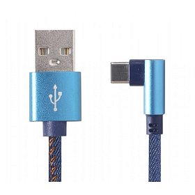Кабель Cablexpert (CC-USB2J-AMCML-1M-BL) USB 2.0 - USB Type-C, преміум, 1м, синій