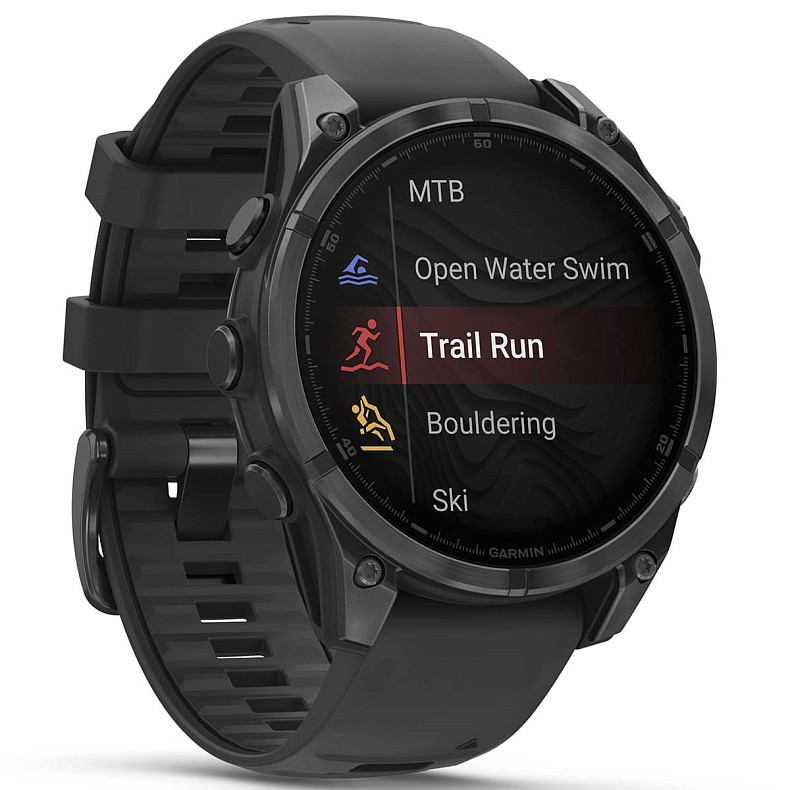 Спортивные часы GARMIN Fenix 8 47mm AMOLED Slate Grey with Black Silicone Band