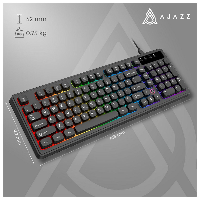 Клавиатура Ajazz AF98 Black USB-C Black (AF98-B)