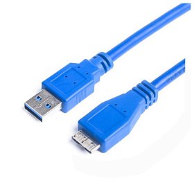 Кабель ProLogix (PR-USB-P-12-30-18m) USB 3.0 AM/MicroBM, синий, 1,8м