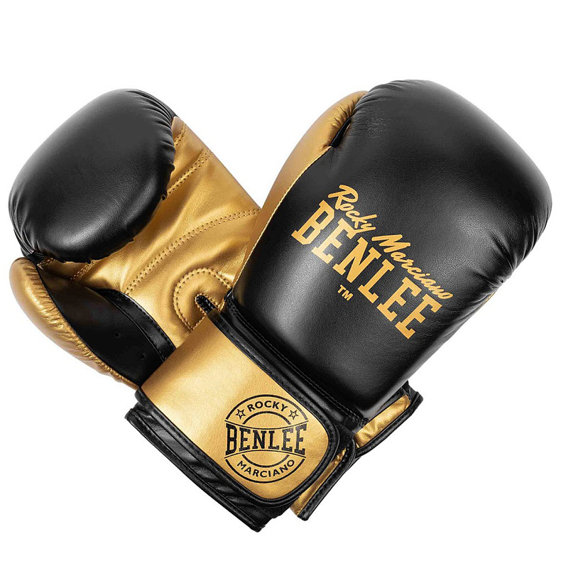Перчатки боксерские Benlee CARLOS 10oz /PU/черно-золотые
