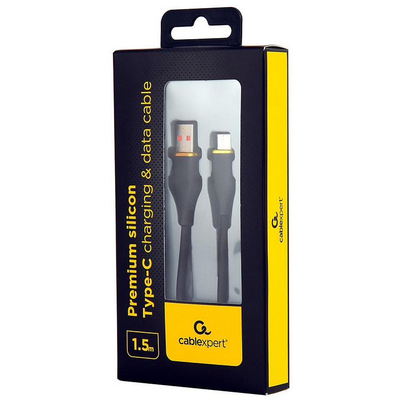 Кабель Cablexpert USB - USB Type-C (M/M), 2.1A, 1.5м, Black (CC-USB2S-AMCM-1.5M-BK)