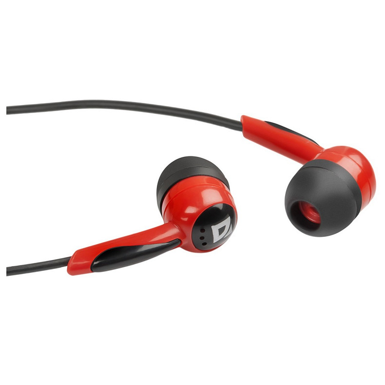 Наушники Defender Basic 604 Black-Red