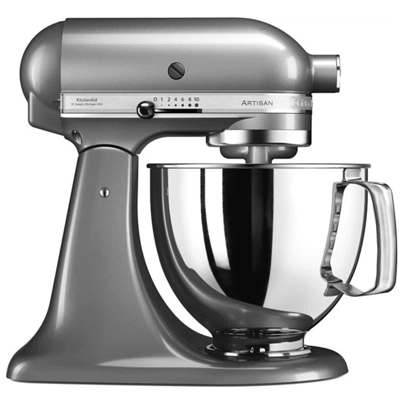 Кухонний комбайн KitchenAid Artisan 4,8 л 5KSM125ECU з відкидним блоком сріблястий